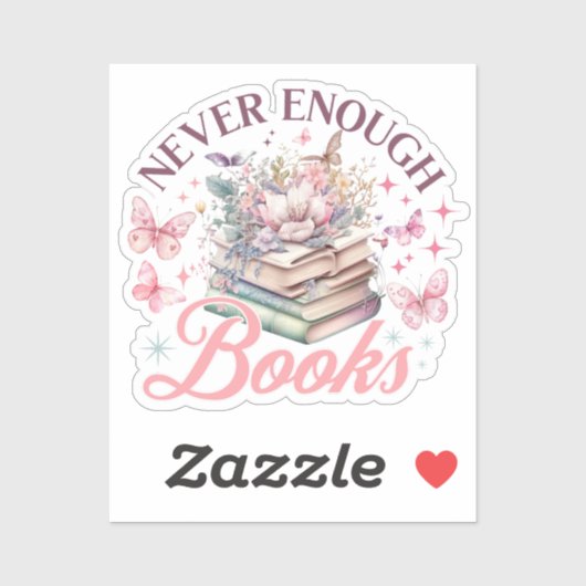 Nooit genoeg boeken sticker (Vel)