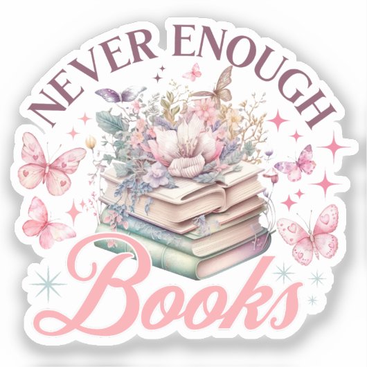Nooit genoeg boeken sticker (Voorkant)