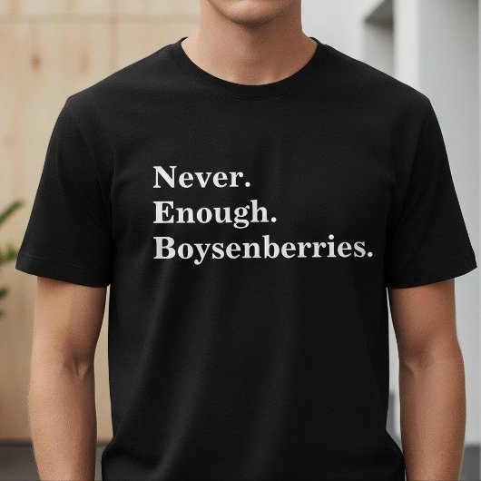 Nooit Genoeg Bramen Funny Fruit Liefhebber T-shirt