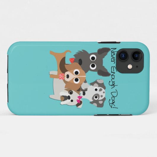 Nooit genoeg honden Case-Mate iPhone case (Achterkant (horizontaal))