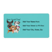 Nooit genoeg honden etiket (Voorkant)