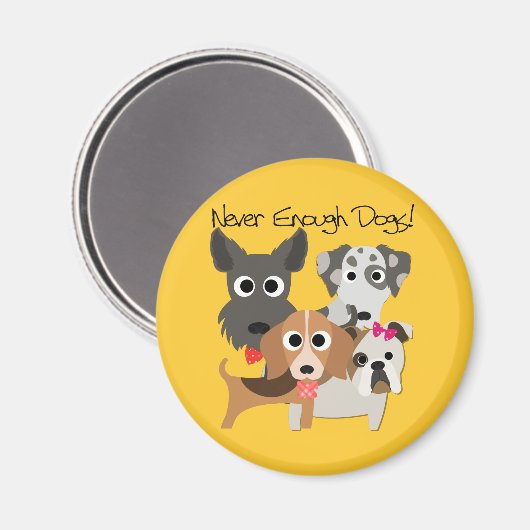 Nooit genoeg honden magneet (Voorkant / Achterkant)