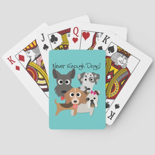 Nooit genoeg honden pokerkaarten (Achterkant)