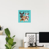 Nooit genoeg honden poster (Thuiskantoor)