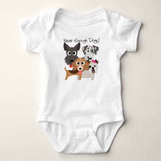 Nooit genoeg honden romper (Voorkant)