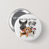 Nooit Genoeg Honden Ronde Button 5,7 Cm (Voorkant /achterkant)