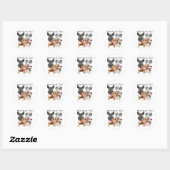 Nooit genoeg honden ronde sticker (Vel)