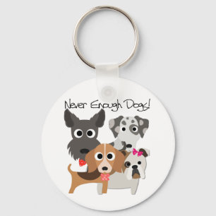 Nooit genoeg honden sleutelhanger