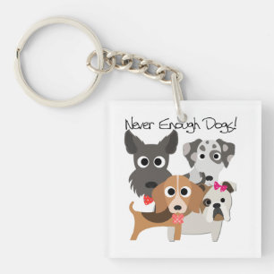 Nooit genoeg honden sleutelhanger