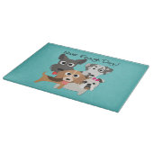 Nooit genoeg honden snijplank (Hoek)