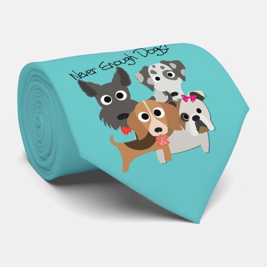 Nooit genoeg honden stropdas (Opgerold)