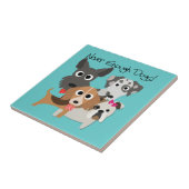 Nooit genoeg honden tegeltje (Zijkant)