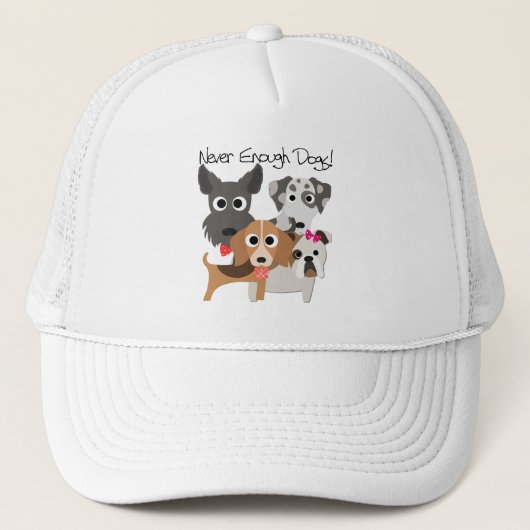 Nooit genoeg honden trucker pet (Voorkant)