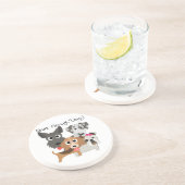 Nooit genoeg honden zandsteen onderzetter (Zijkant)