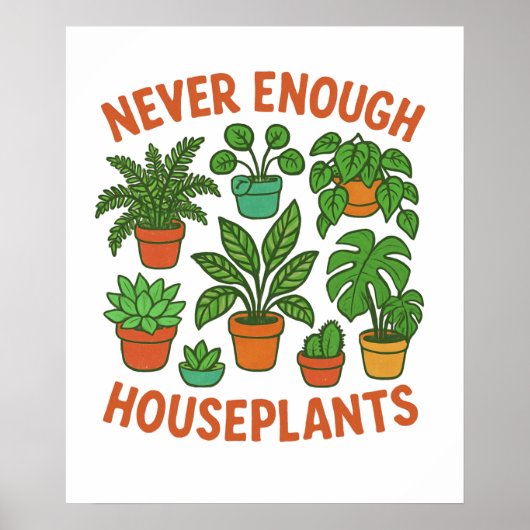 Nooit Genoeg Kamerplanten Poster (Voorkant)