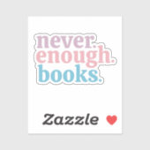 Nooit genoeg kleurrijke boeken sticker (Vel)