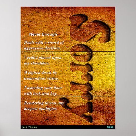 Nooit genoeg poster (Voorkant)