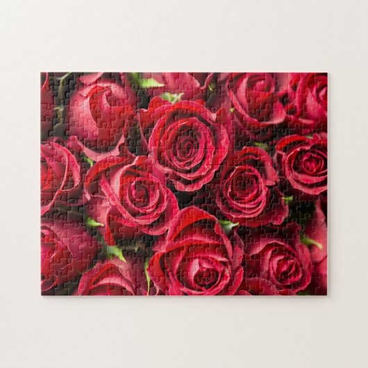 Nooit genoeg rode bloemen legpuzzel (Horizontaal)