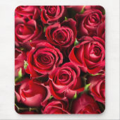 Nooit genoeg rode bloemen muismat (Voorkant)