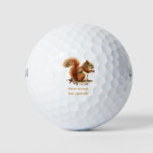 Nooit Genoeg Rode Eekhoorns Leuk Dier Quote Leuk Golfballen (Voorkant)