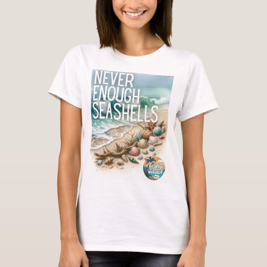 Nooit genoeg schelpen Crafty Beach Merch T-shirt (Voorkant)