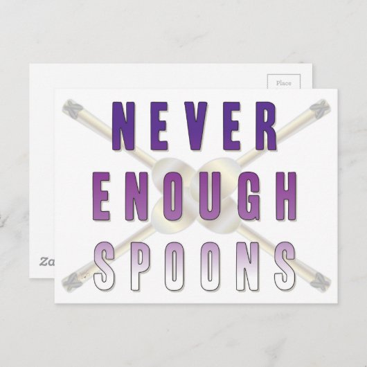 Nooit genoeg Spoons Briefkaart (Voorkant / Achterkant)