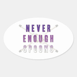 Nooit genoeg Spoons Ovale Sticker