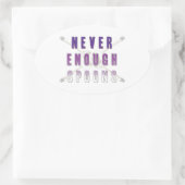 Nooit genoeg Spoons Ovale Sticker (Tas)