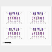 Nooit genoeg Spoons Rechthoekige Sticker (Vel)