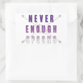 Nooit genoeg Spoons Rechthoekige Sticker (Tas)