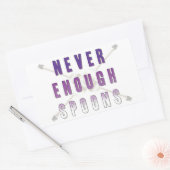 Nooit genoeg Spoons Rechthoekige Sticker (Envelop)