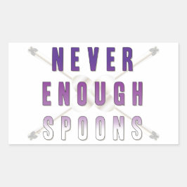 Nooit genoeg Spoons Rechthoekige Sticker