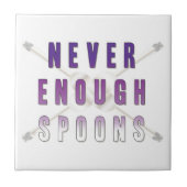 Nooit genoeg Spoons Tegeltje (Voorkant)
