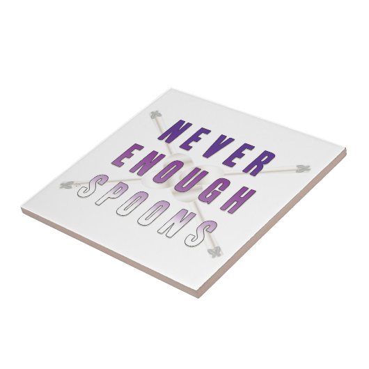 Nooit genoeg Spoons Tegeltje (Zijkant)