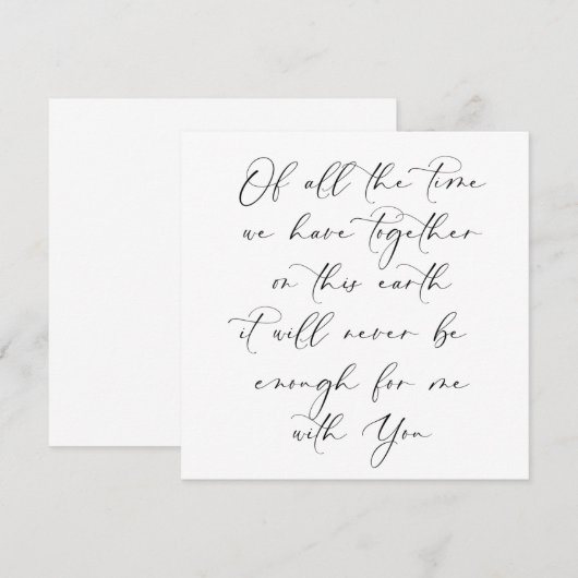 Nooit genoeg tijd met je Jubileum (Voorkant / Achterkant)