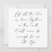 Nooit genoeg tijd met je Jubileum (Voorkant)