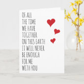 Nooit genoeg tijd met je Valentijn Jubileum Kaart (Gele Bloem)