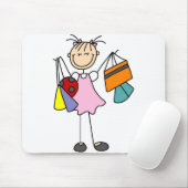 Nooit genoeg zakken winkelpende mousepad Muismat (Met muis)