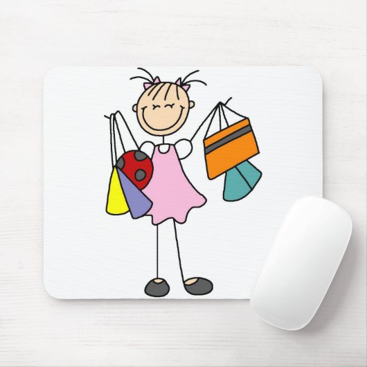 Nooit genoeg zakken winkelpende mousepad Muismat (Met muis)