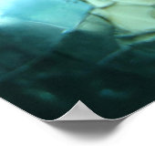 Nooit gepakt door omstandigheden Groen citaat Blau Poster (Hoek)