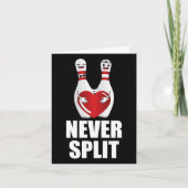 Nooit gescheiden bowling pins Valentijnsdag koppel Kaart (Voorkant)