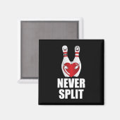 Nooit gespleten Bowling Pins Valentijnsdag Couples Magneet (Voorkant / Achterkant)