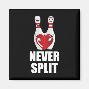 Nooit gespleten Bowling Pins Valentijnsdag Couples Magneet