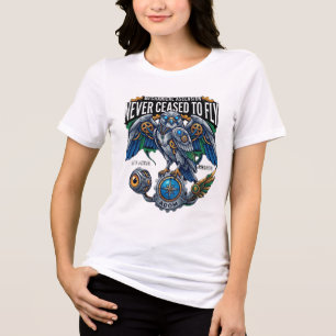 Nooit gestopt met vliegen Mechanische Ascensie Cyb Tri-Blend Shirt