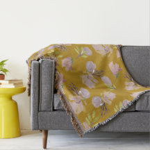 Nooit gestorven gouden bruine Dusty floral Patroon