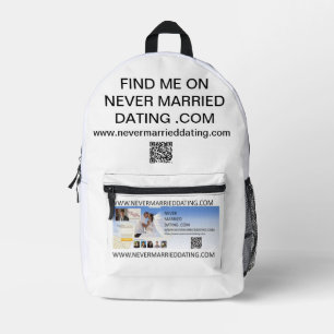Nooit getrouwd Dating Back Pack Bedrukte Rugzak