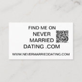 Nooit getrouwd met daten. COM-Visitekaartjes Visitekaartje (Achterkant)