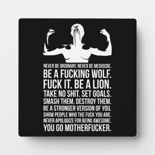 Nooit gewoon zijn - de fitness van vrouwen Motivat Fotoplaat (Voorkant)