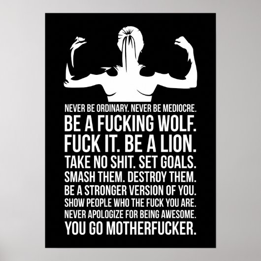 Nooit gewoon zijn - de fitness van vrouwen Motivat Poster (Voorkant)