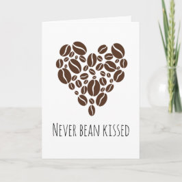 Nooit gezoende koffie grappig ik hou van je kaarte kaart